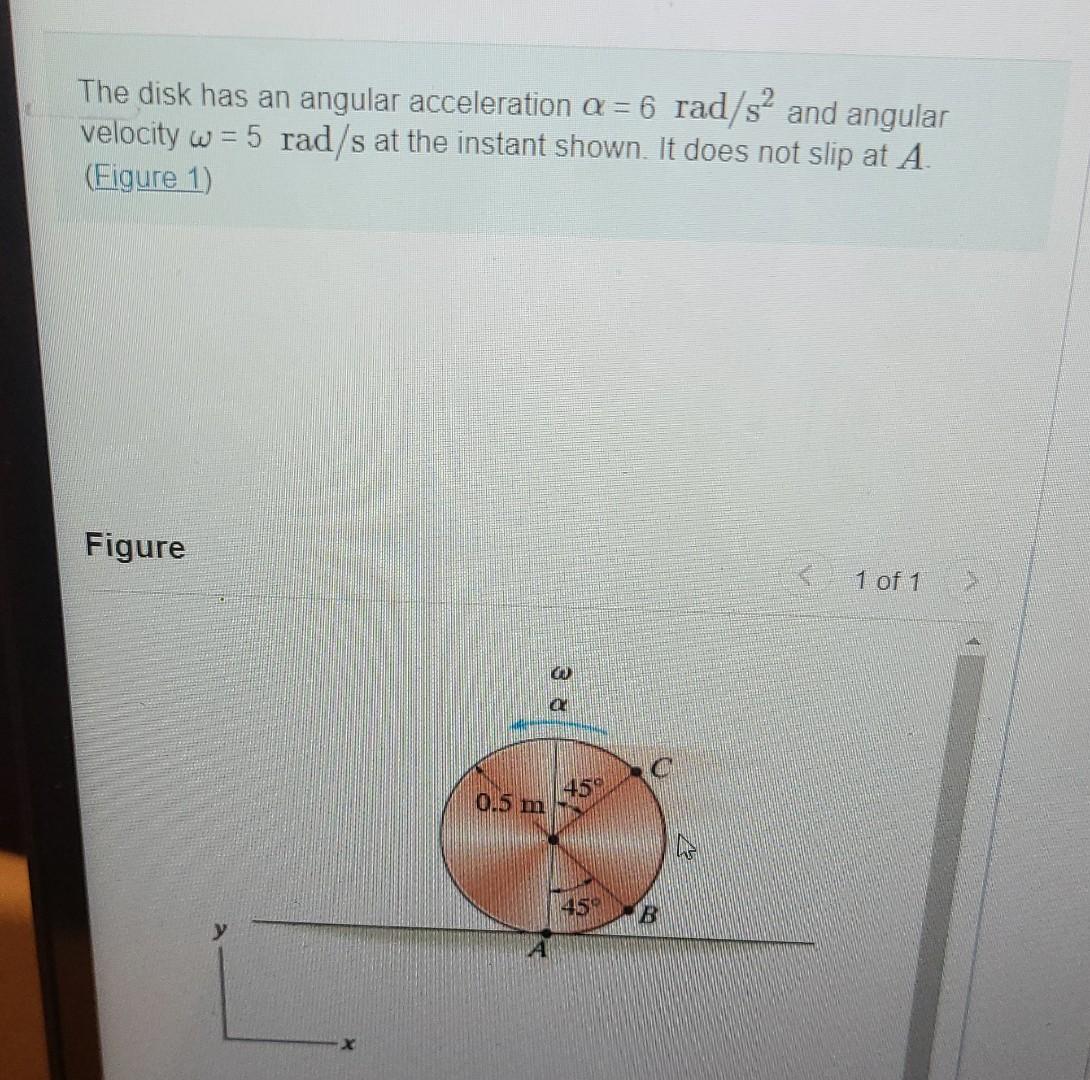 Solved The disk has an angular acceleration α=6rad/s2 and | Chegg.com