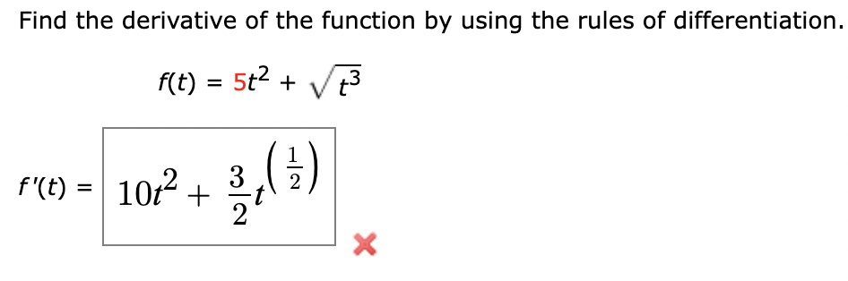 Solved Find the derivative of the function by using the | Chegg.com