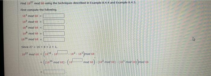 Solved Find the following using a technique discussed in | Chegg.com