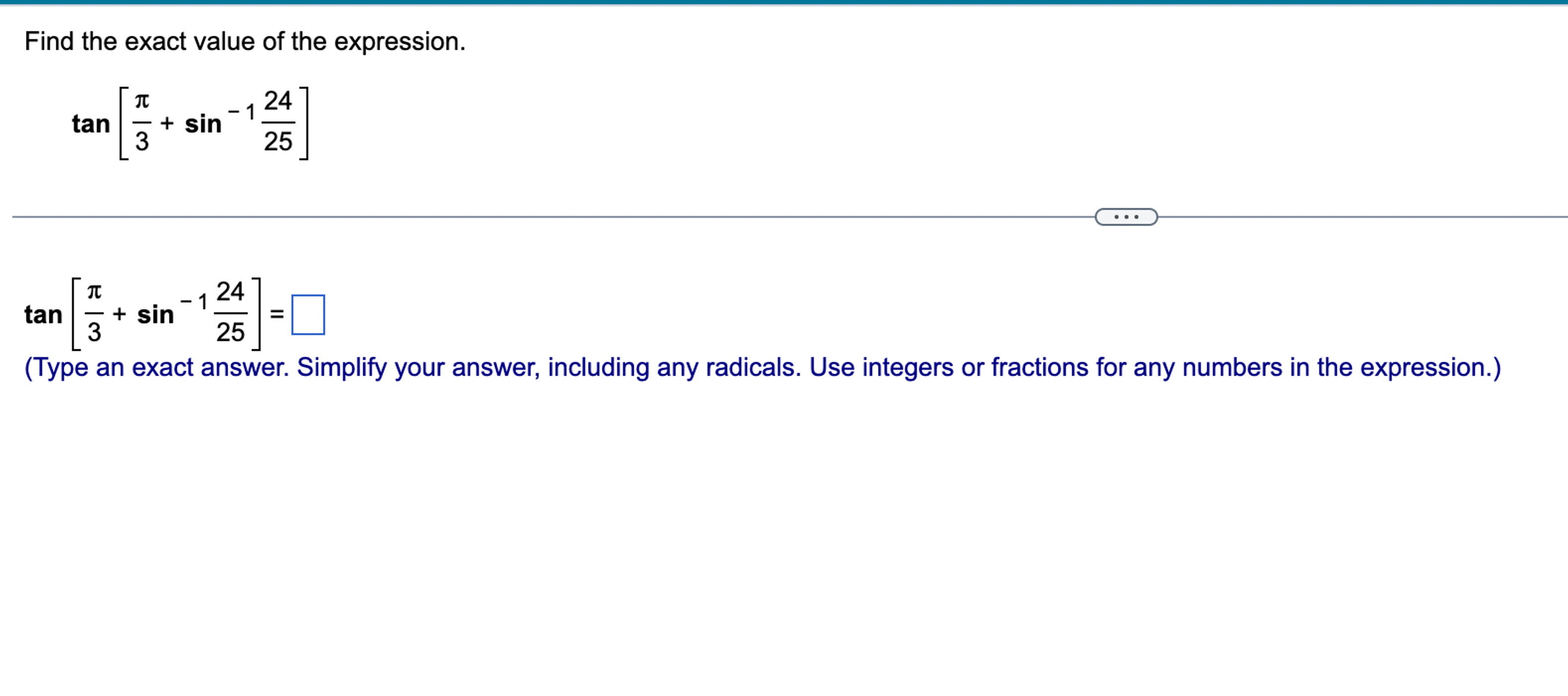 Solved Find the exact value of ﻿the | Chegg.com