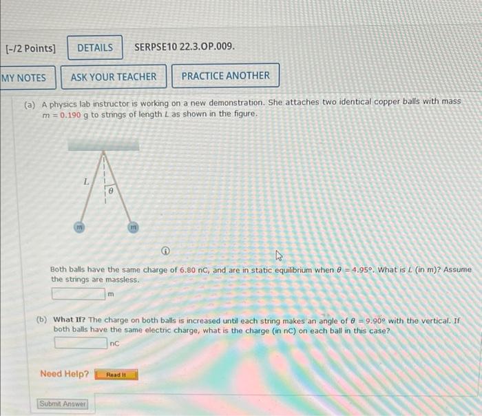 Solved A physics lab instructor is working on a new | Chegg.com