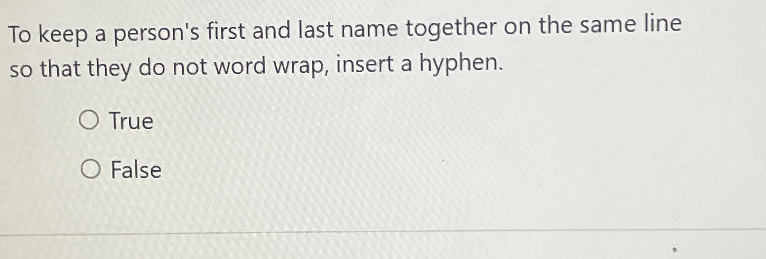 Solved To keep a person's first and last name together on