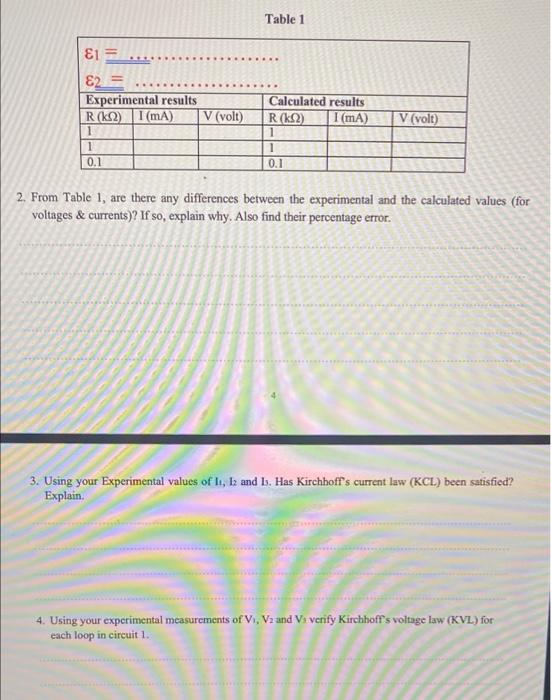 Solved 1. Use the DC Power supply, the resistors and the | Chegg.com