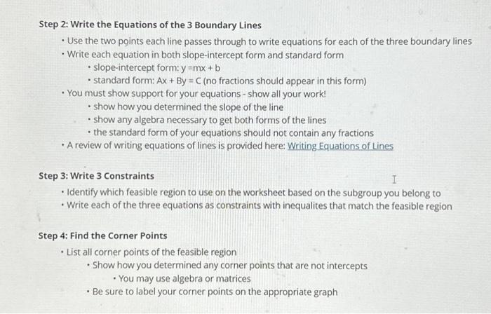 Solved Worksheet for Linear Programming Activity - Group 2 | Chegg.com