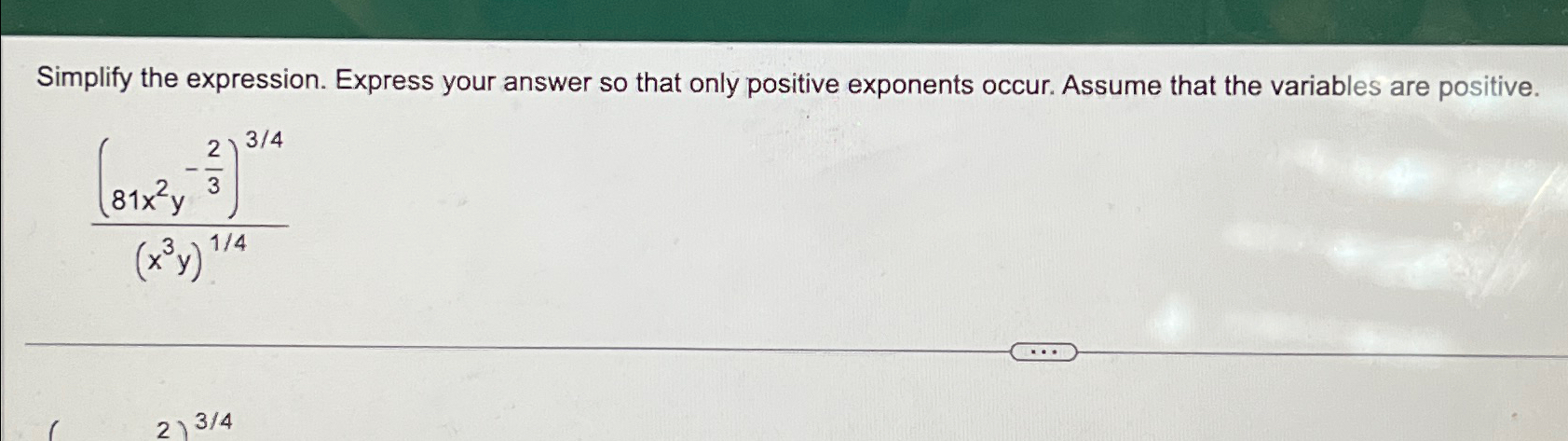 Solved Simplify the expression. Express your answer so that | Chegg.com