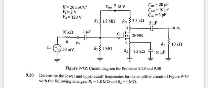 Solved Determine mid band gain, upper and lower cutoff | Chegg.com