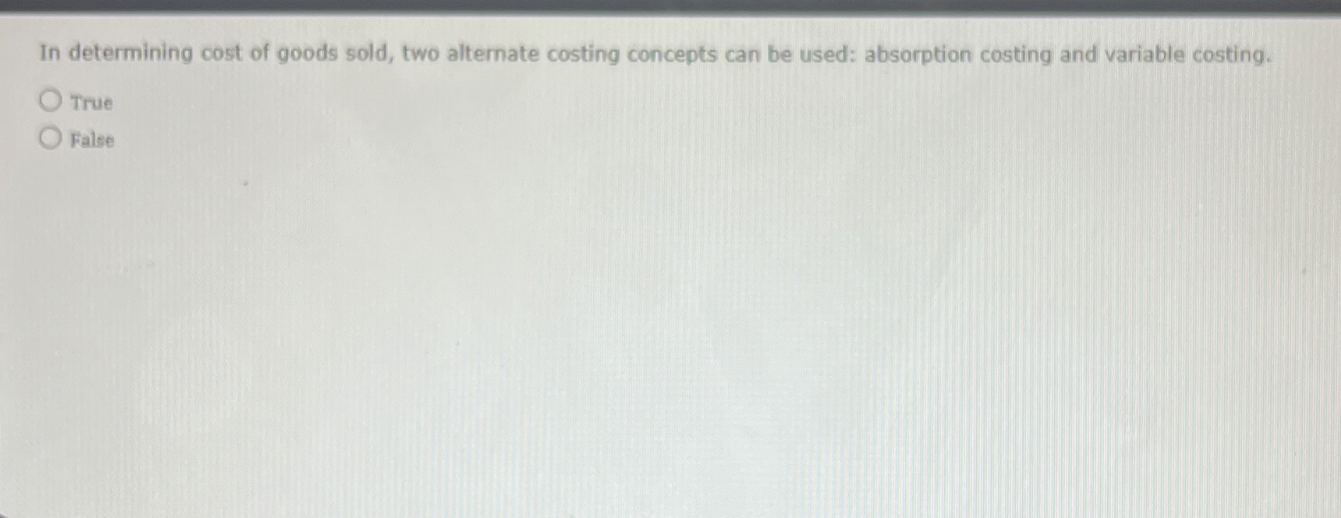 Solved In determining cost of goods sold, two alternate