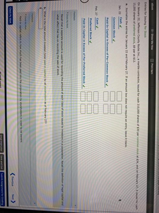 Solved eBook Show Mo How Print Item Entries for Issuing Par | Chegg.com