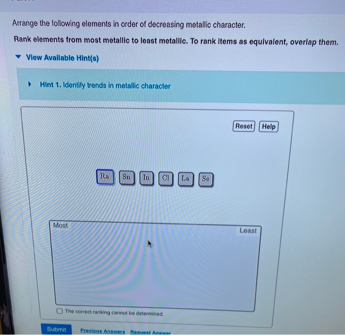 Solved Arrange the following elements in order of decreasing | Chegg.com