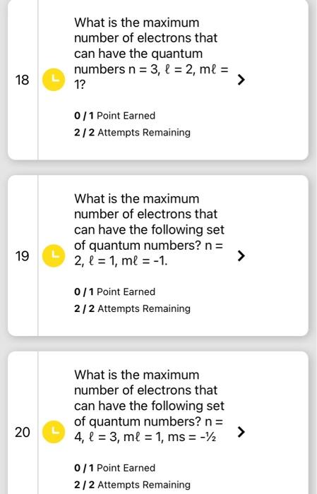 Solved What Is The Maximum Number Of Electrons That Can Have Chegg Com   Image