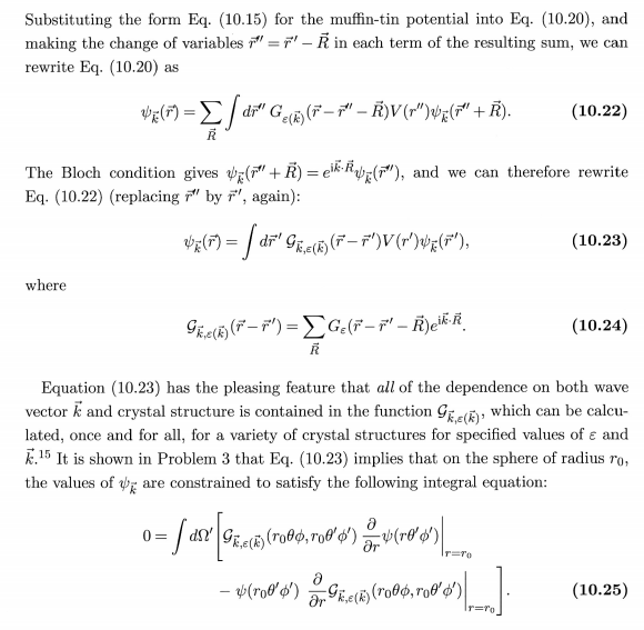 Solved 3. The integral equation for a Bloch function in a | Chegg.com