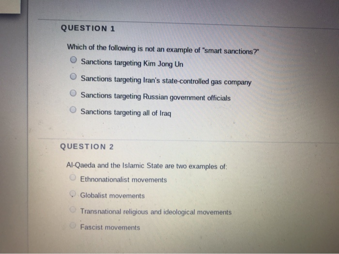 Solved QUESTION 1 Which of the following is not an example | Chegg.com