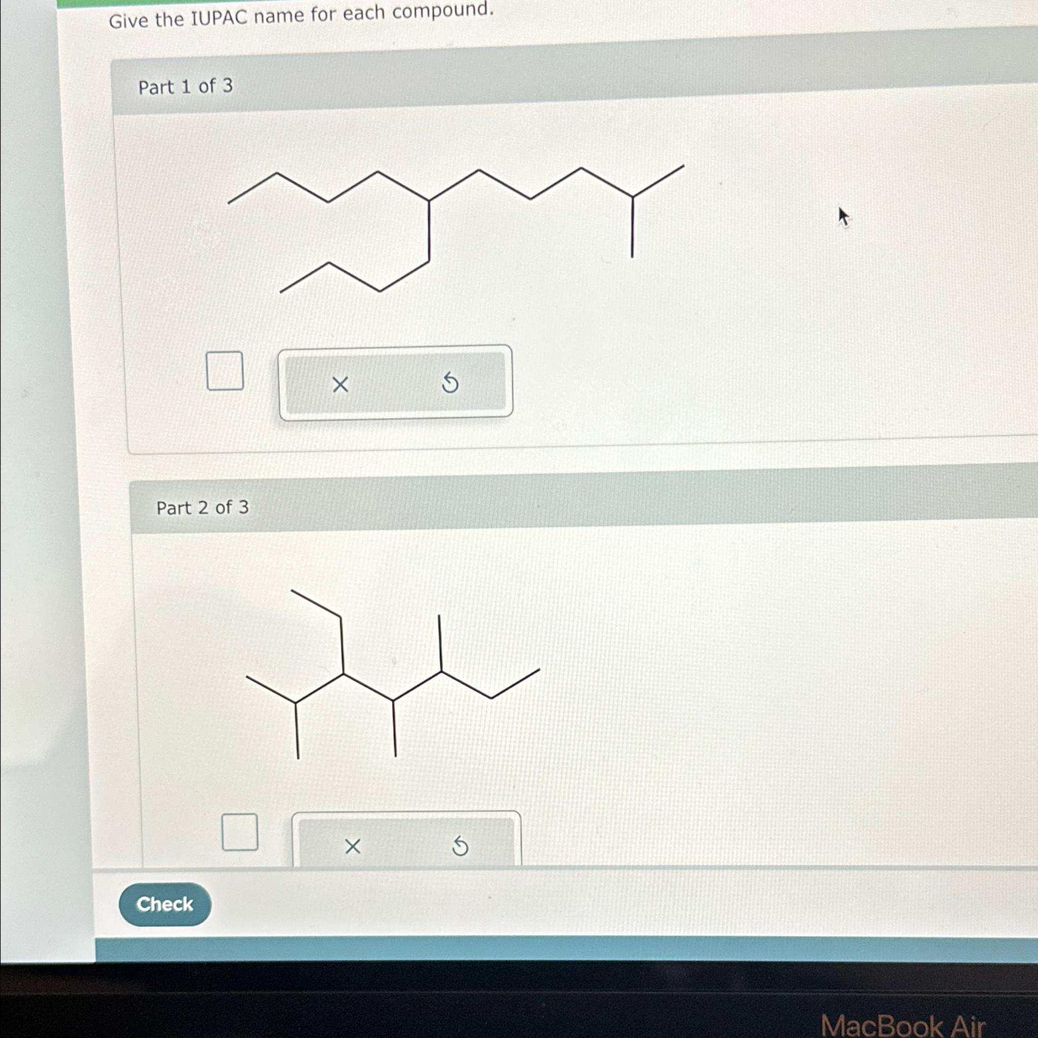 Solved Give the IUPAC name for each compound | Chegg.com