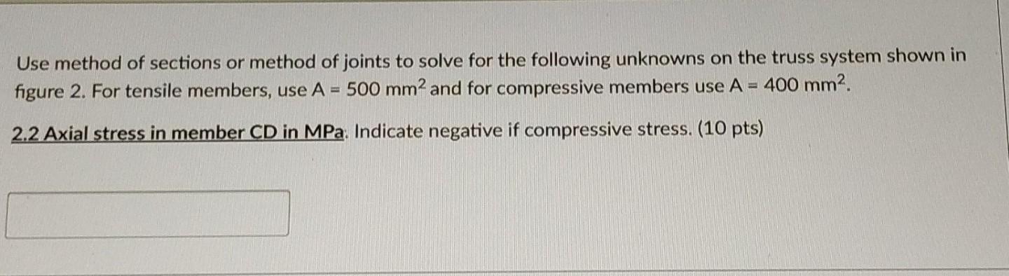 Solved Use Method Of Sections Or Method Of Joints To Solve | Chegg.com