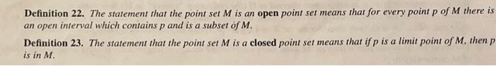 Solved Definition 42. The statement that the point sets H | Chegg.com