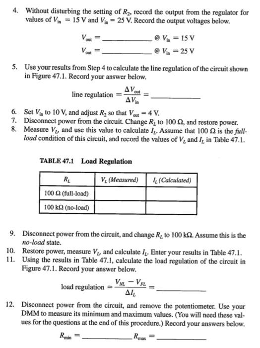 Solved 1. Construct the circuit shown in Figure 47.1. | Chegg.com