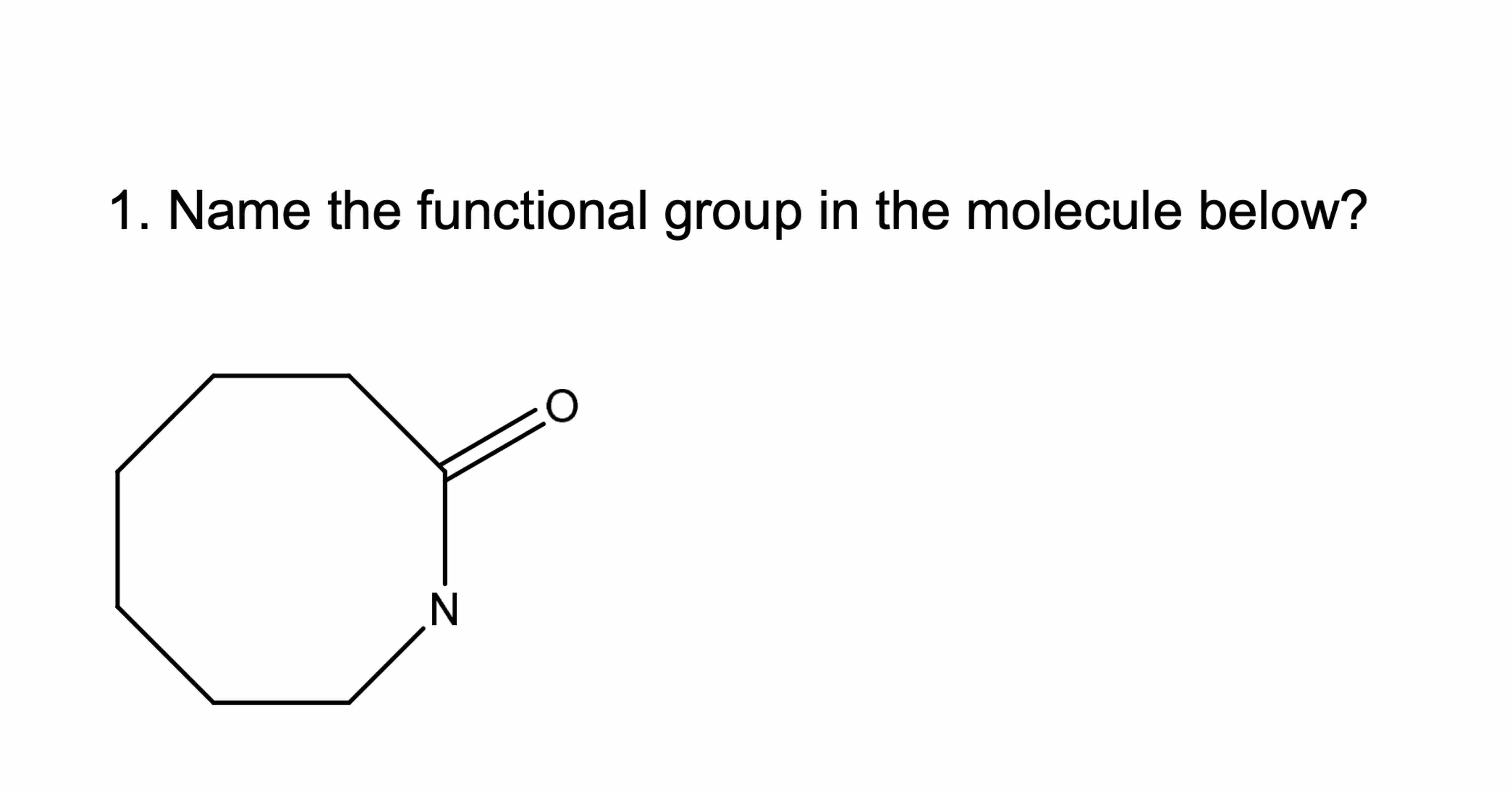 Solved Name the functional group in the molecule below? | Chegg.com