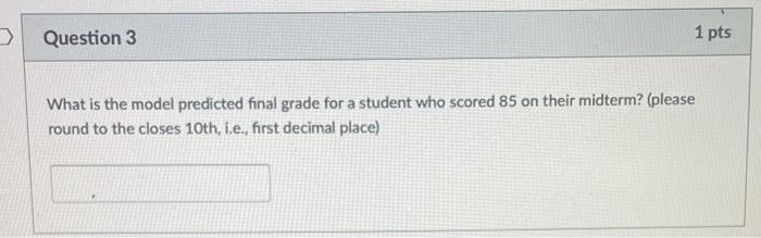 Solved Scatter Plot of Final Exam Grade \& Midterm Exam | Chegg.com