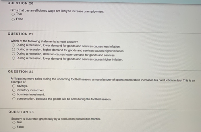 solved question 9efficiency wagesa. decrease... Solved QUESTION 20 Firms that pay an efficiency wage are | Chegg.com