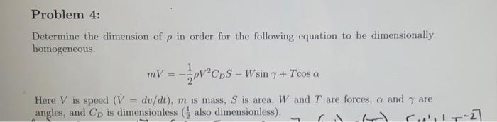 Solved Problem 4: Determine the dimension of p in order for | Chegg.com