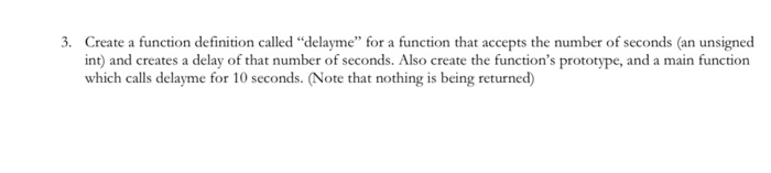 Solved 3. Create a function definition called 