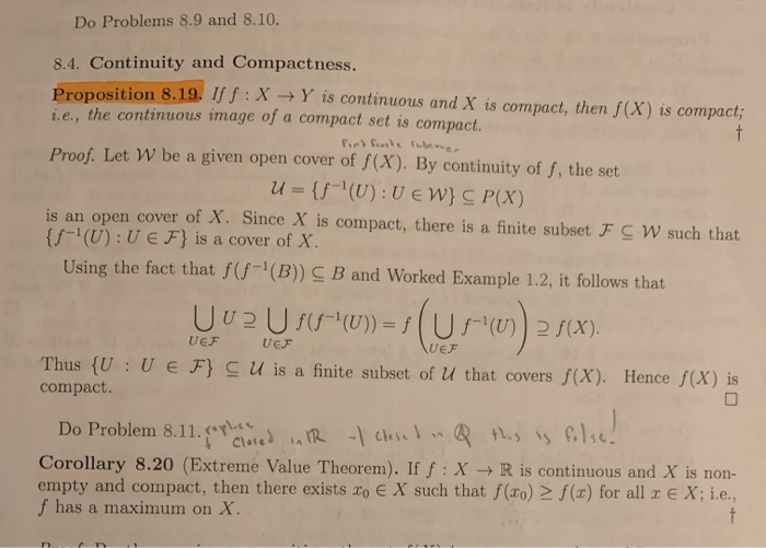 Solved Problem 8 13 Given A Metric Space Y A Point Ley Chegg Com