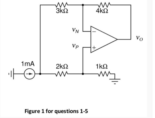 Solved Figure 1 for questions 1−51) For the circuit shown in | Chegg.com