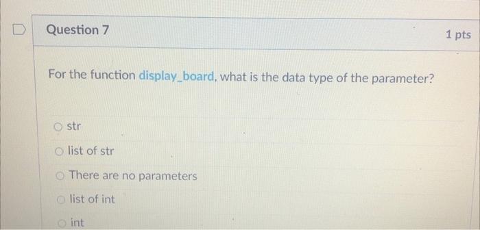 Solved For the function display_instruct, what is the data | Chegg.com