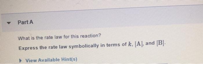 Solved Consider the reaction A + 2B = 0 whose rate at 25°C | Chegg.com