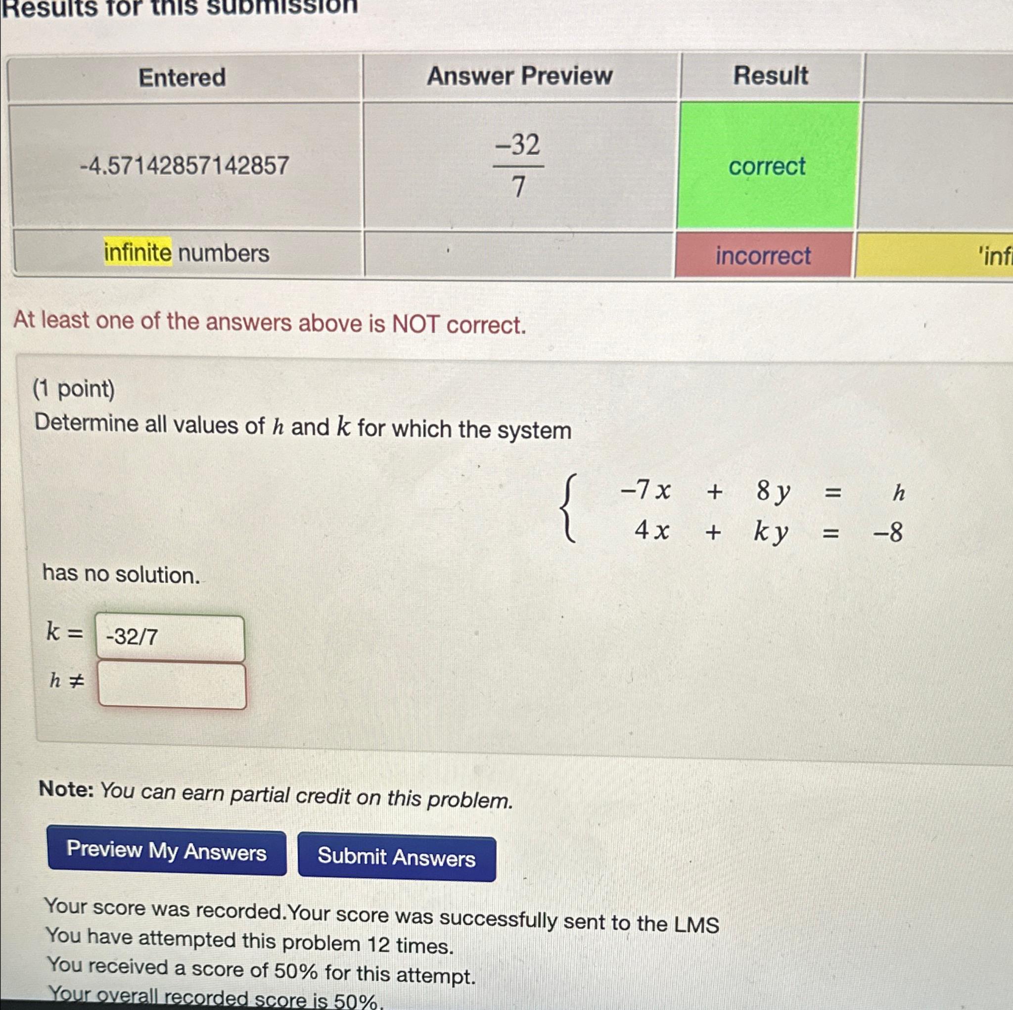 Solved \table[[Entered,Answer | Chegg.com