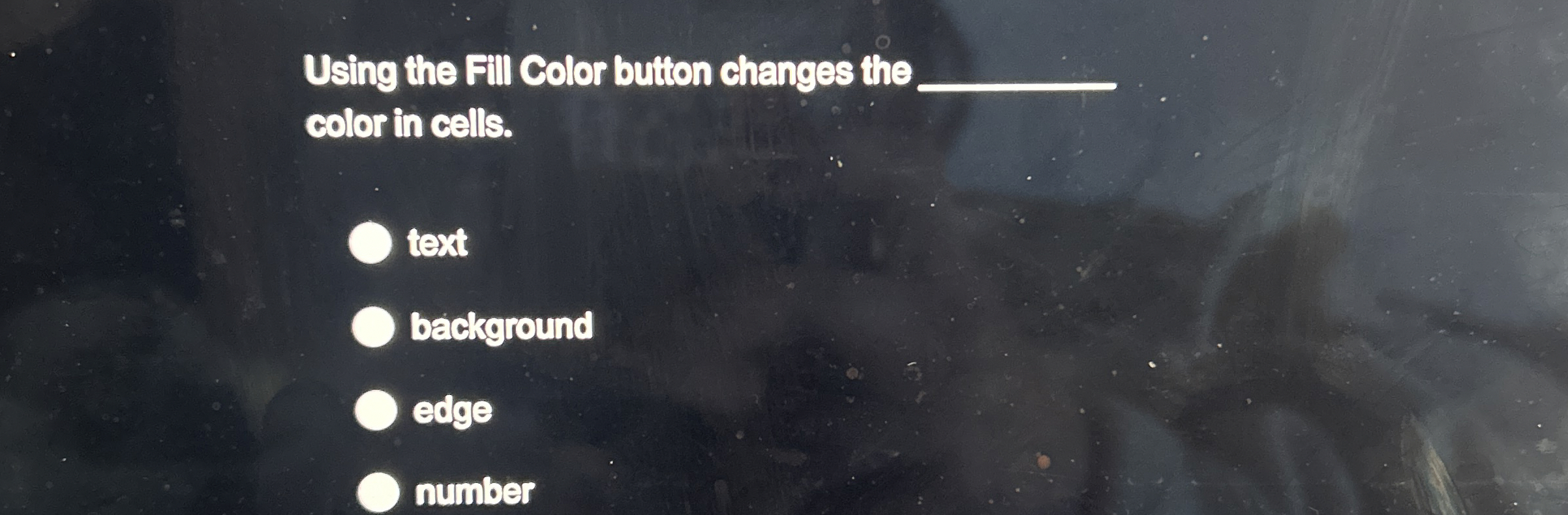 Solved Using the Fill Color button changes the q, ﻿color in | Chegg.com