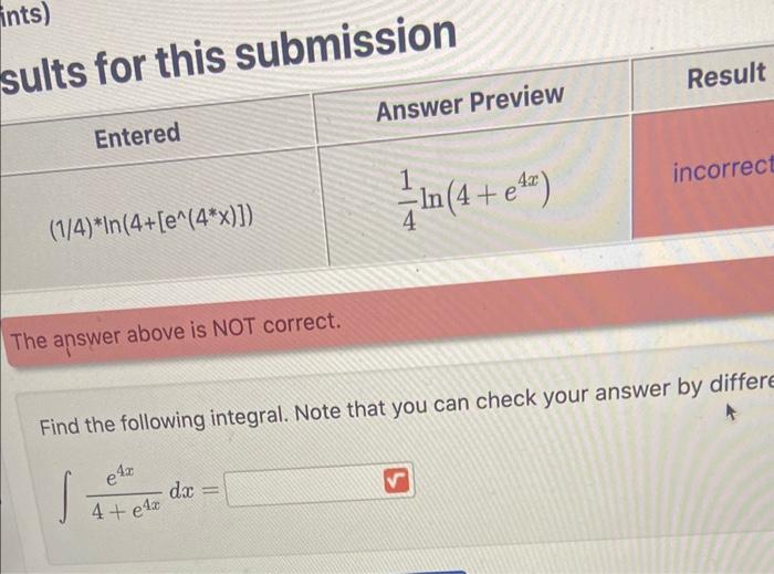 Solved The answer above is NOT correct. Find the following | Chegg.com