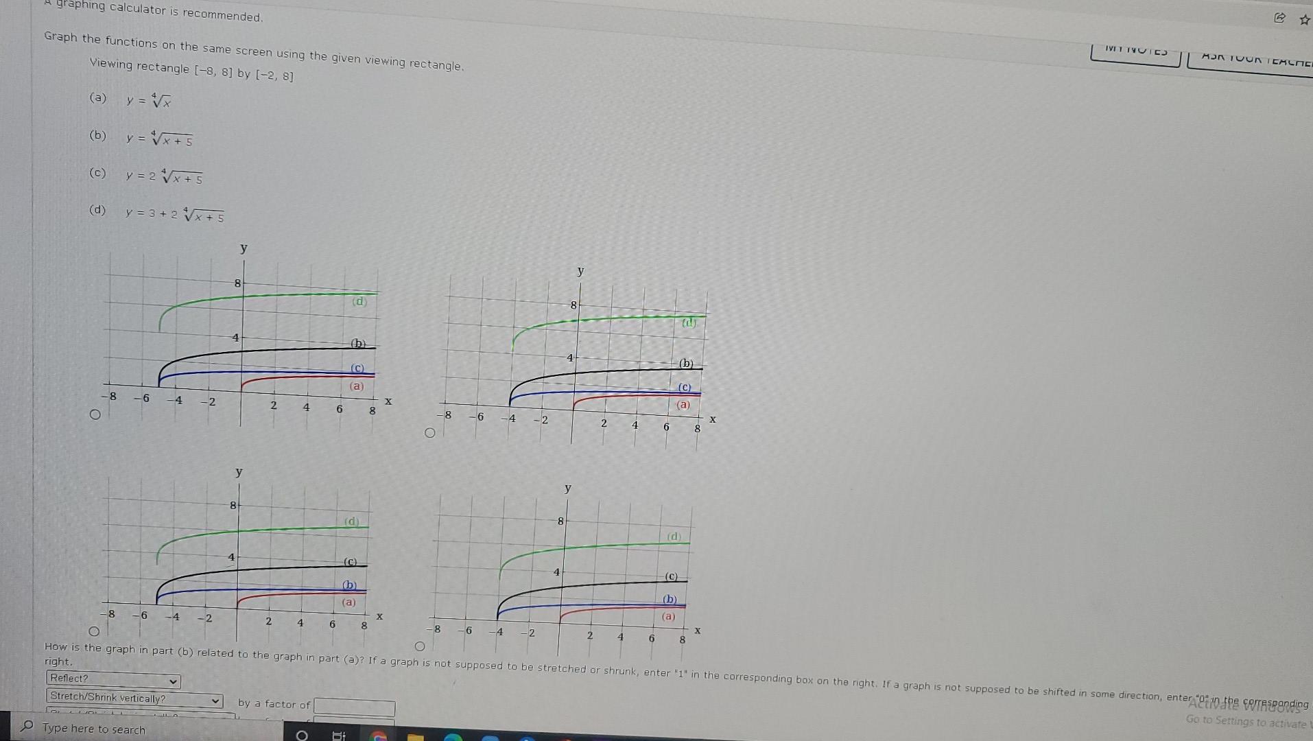 Solved graphing calculator is recommended. 7 * Graph the | Chegg.com