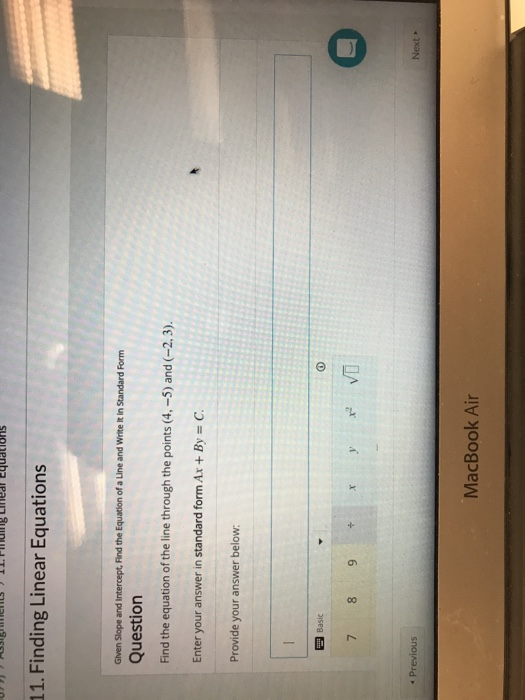 Solved U A l l 11. Puig Linea Equations 11. Finding Linear | Chegg.com
