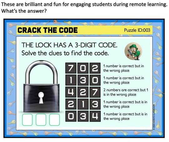 Lock code deals puzzle