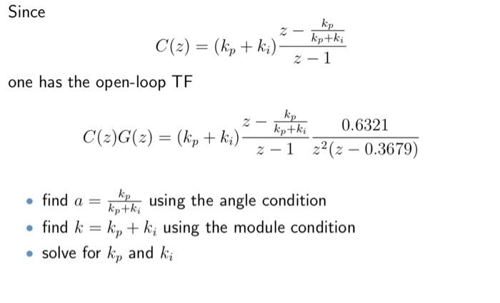 Solved How do we design a digital PID controller with direct | Chegg.com