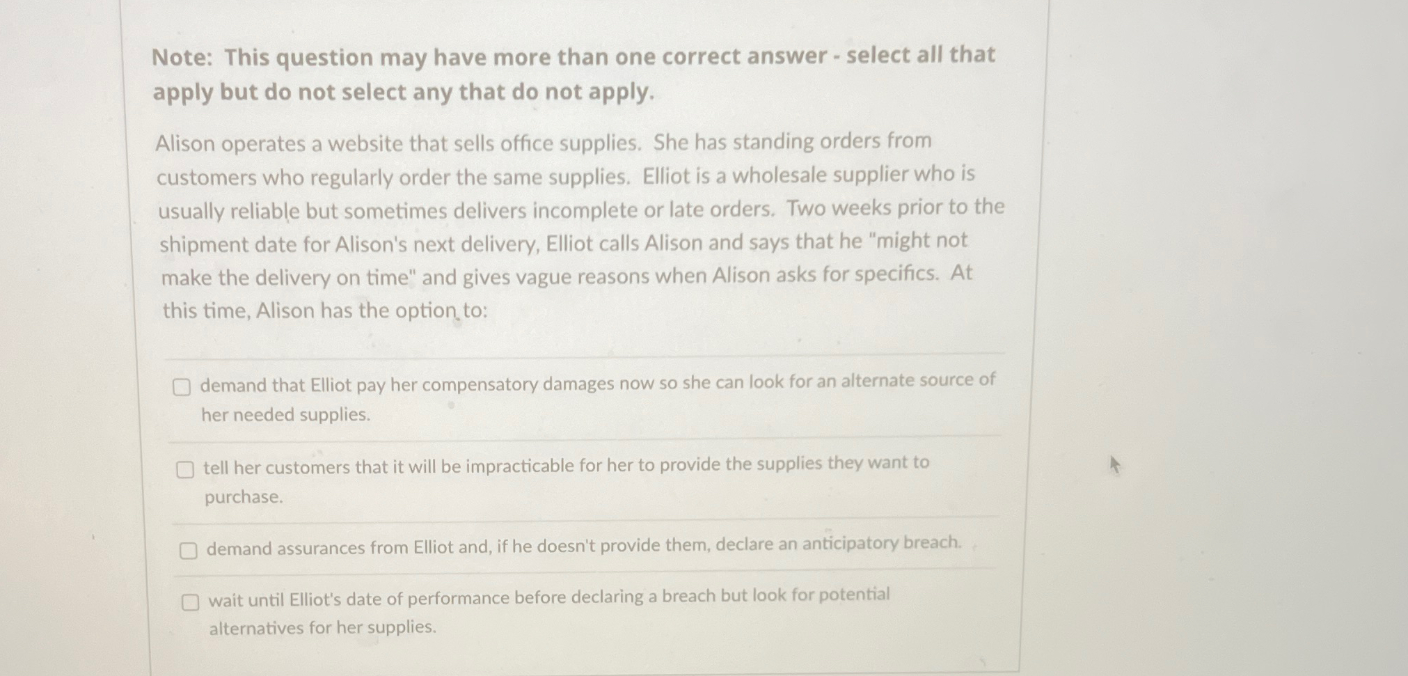 Solved Note: This question may have more than one correct | Chegg.com