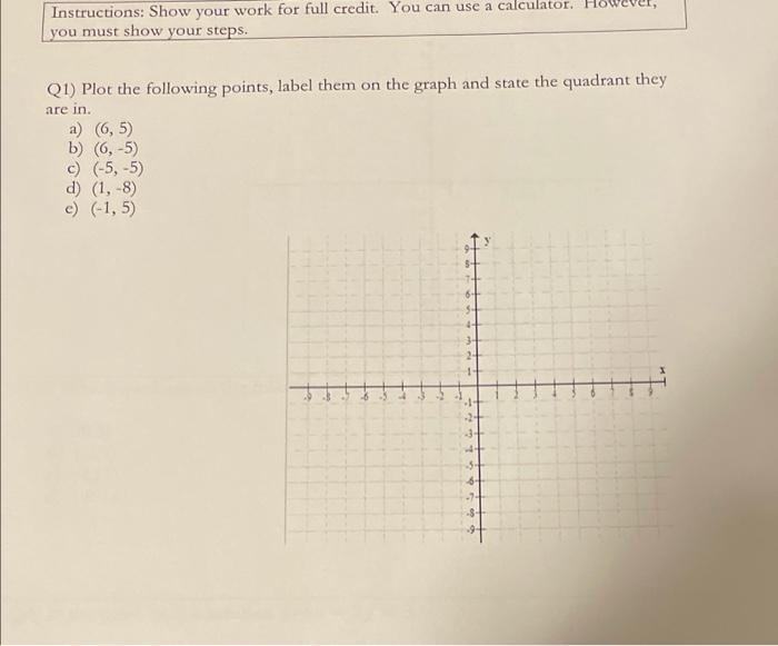 Solved Instructions: Show your work for full credit. You can | Chegg.com