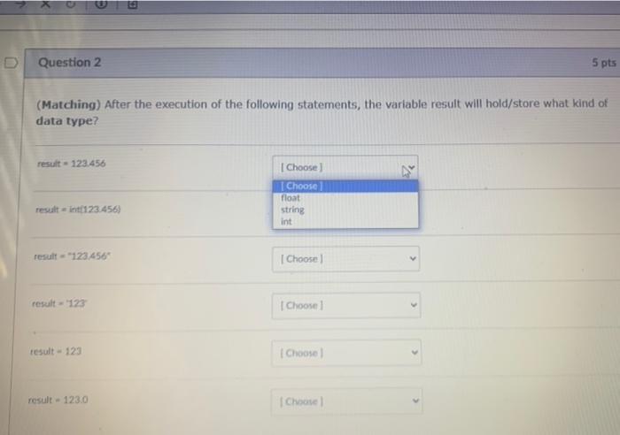 Solved D Question 6 5 pts Match the following terms with | Chegg.com