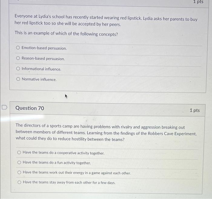 Solved 1 pts Everyone at Lydia's school has recently started | Chegg.com