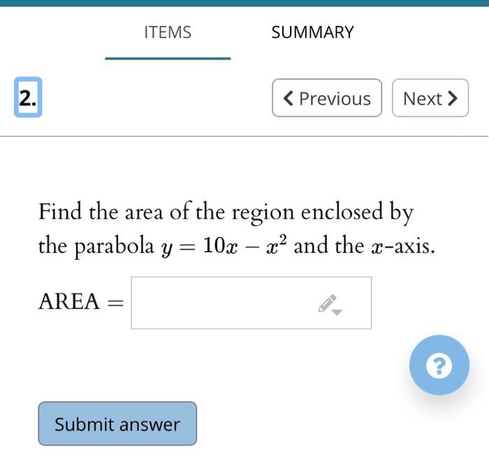 Solved Find the area of the region enclosed by the two | Chegg.com