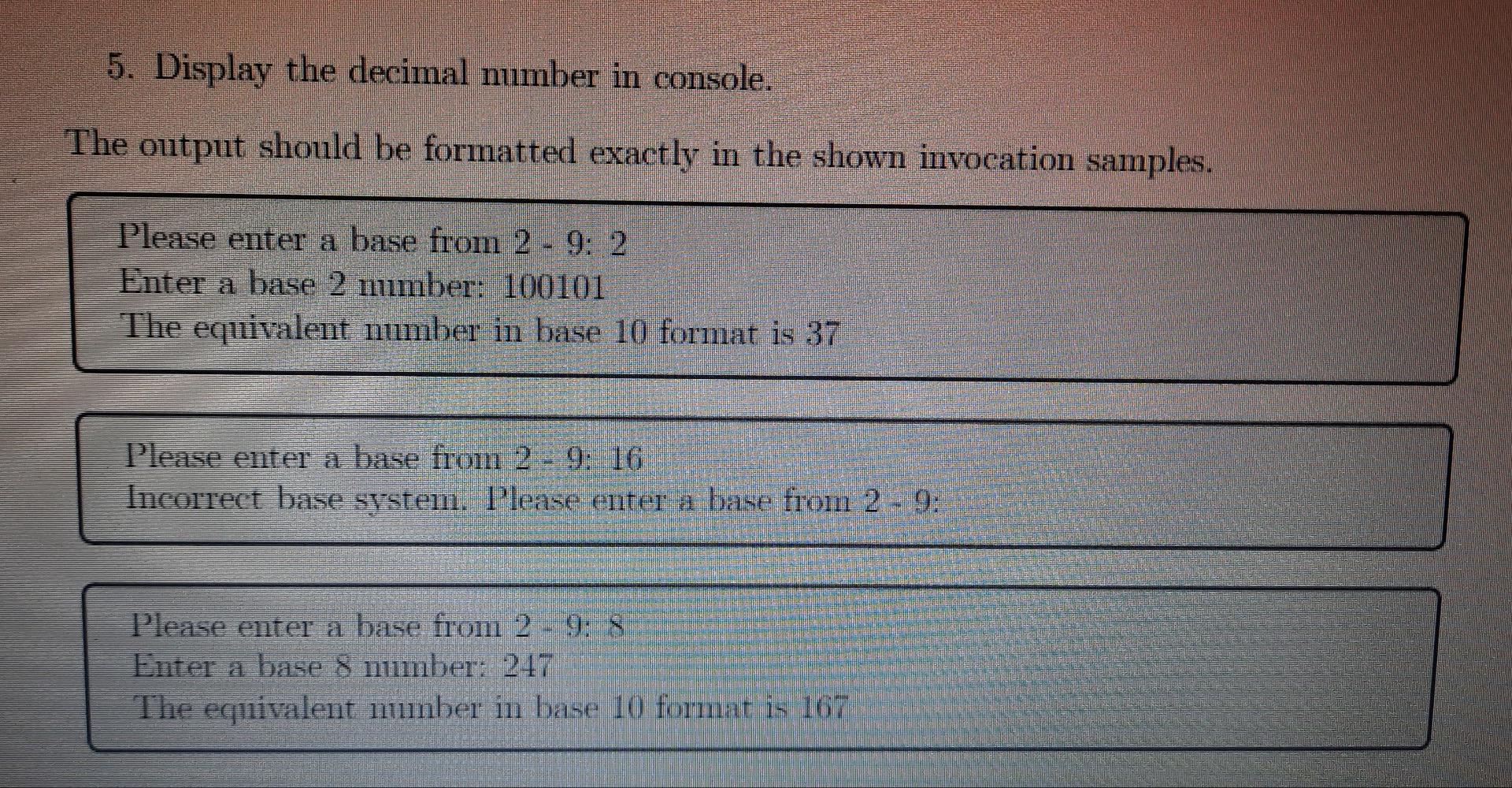 Solved Question 1 - Base number conversion. The first | Chegg.com