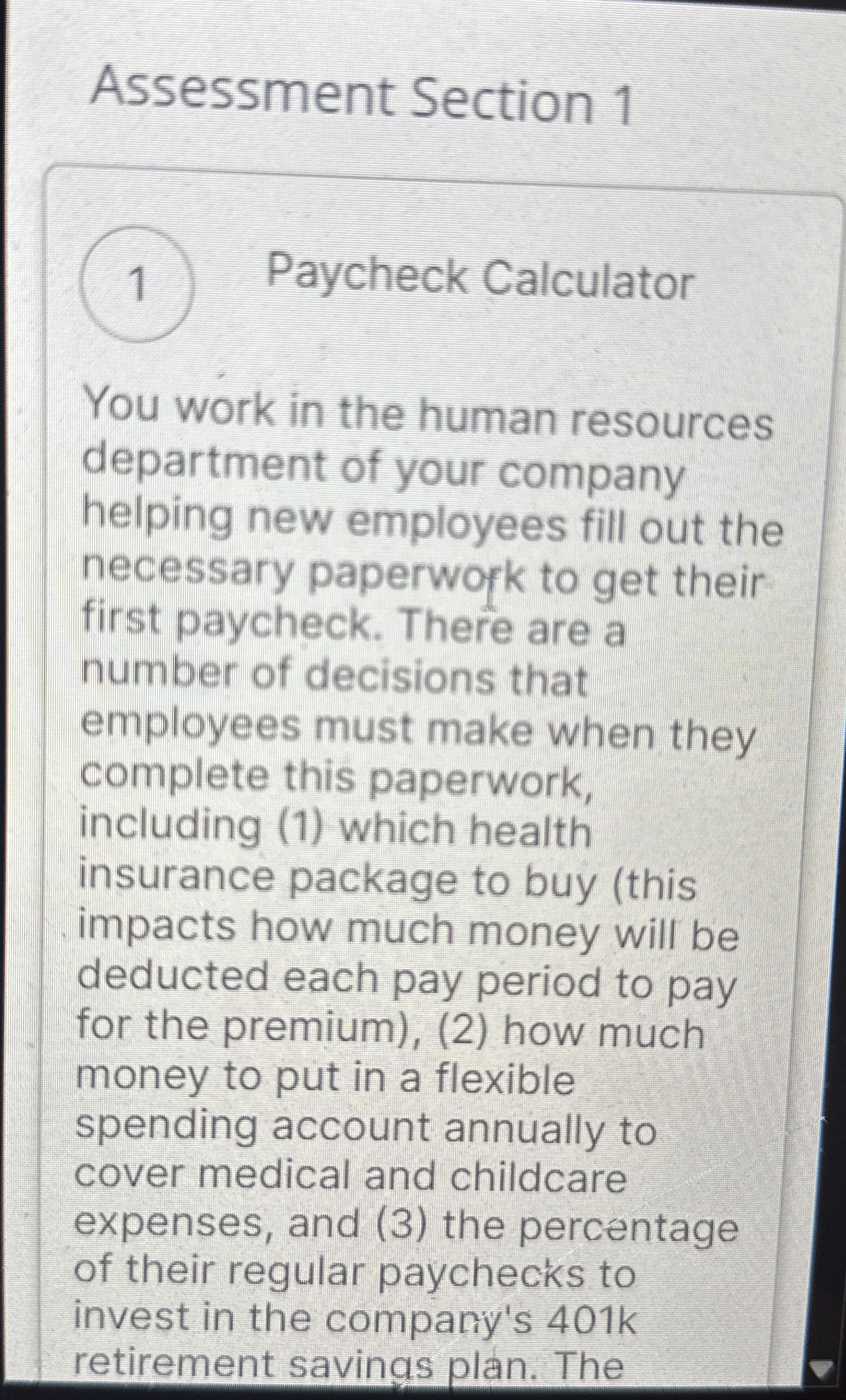 Paycheck CalculatorYou work in the human | Chegg.com