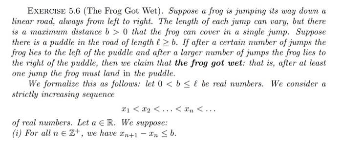 Solved EXERCISE 5.6 (The Frog Got Wet). Suppose a frog is | Chegg.com