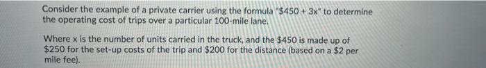 Solved Consider the example of a private carrier using the | Chegg.com