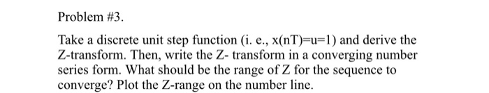 Solved Problem #3 Take a discrete unit step function (i. e., | Chegg.com
