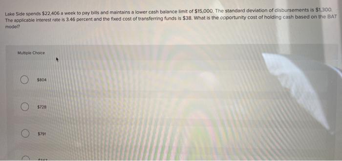 solved-lake-side-spends-22-406-a-week-to-pay-bills-and-chegg