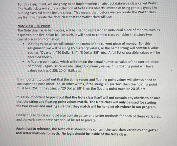 Solved For this assignment, we are going to be implementing | Chegg.com