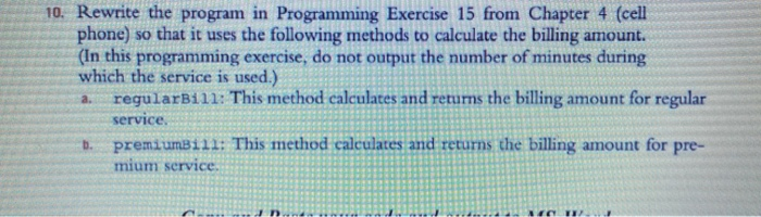 Solved Write a program that calculates and prints the bill | Chegg.com