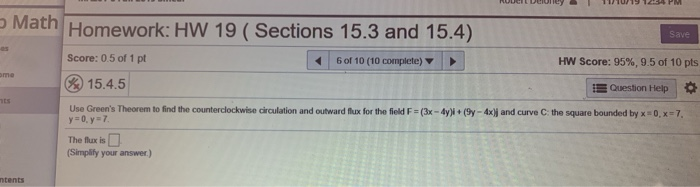 Solved Save Math Homework: HW 19 ( Sections 15.3 and 15.4) | Chegg.com